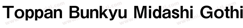 Toppan Bunkyu Midashi Gothic字体转换